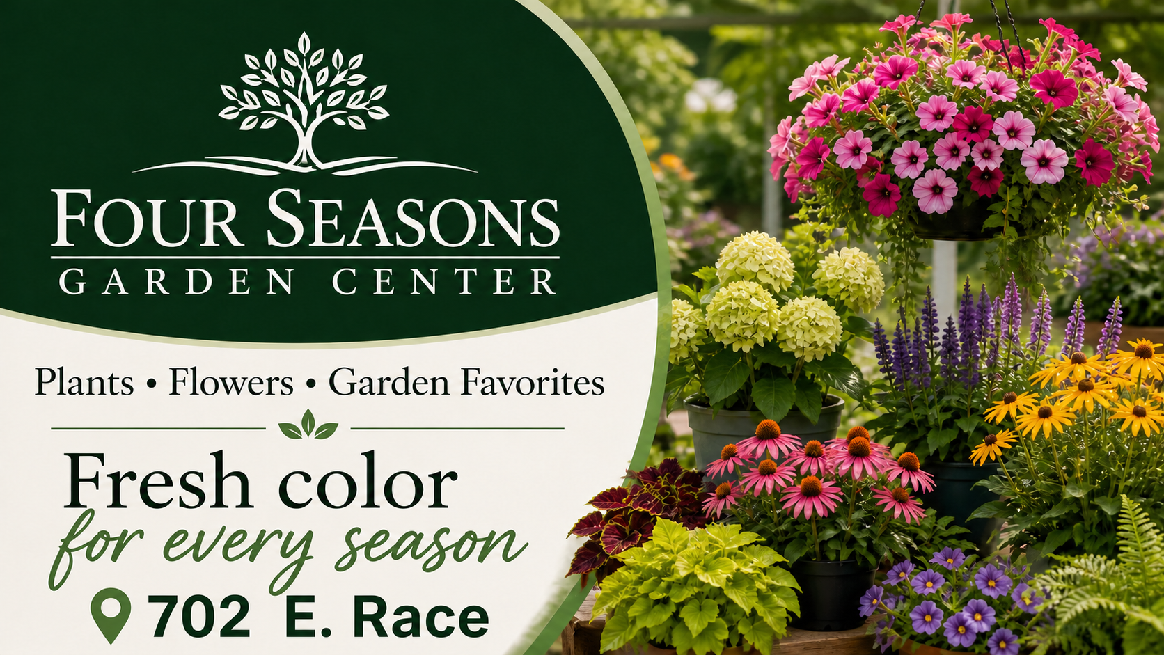 Four Seasons Garden Center digital display advertisement