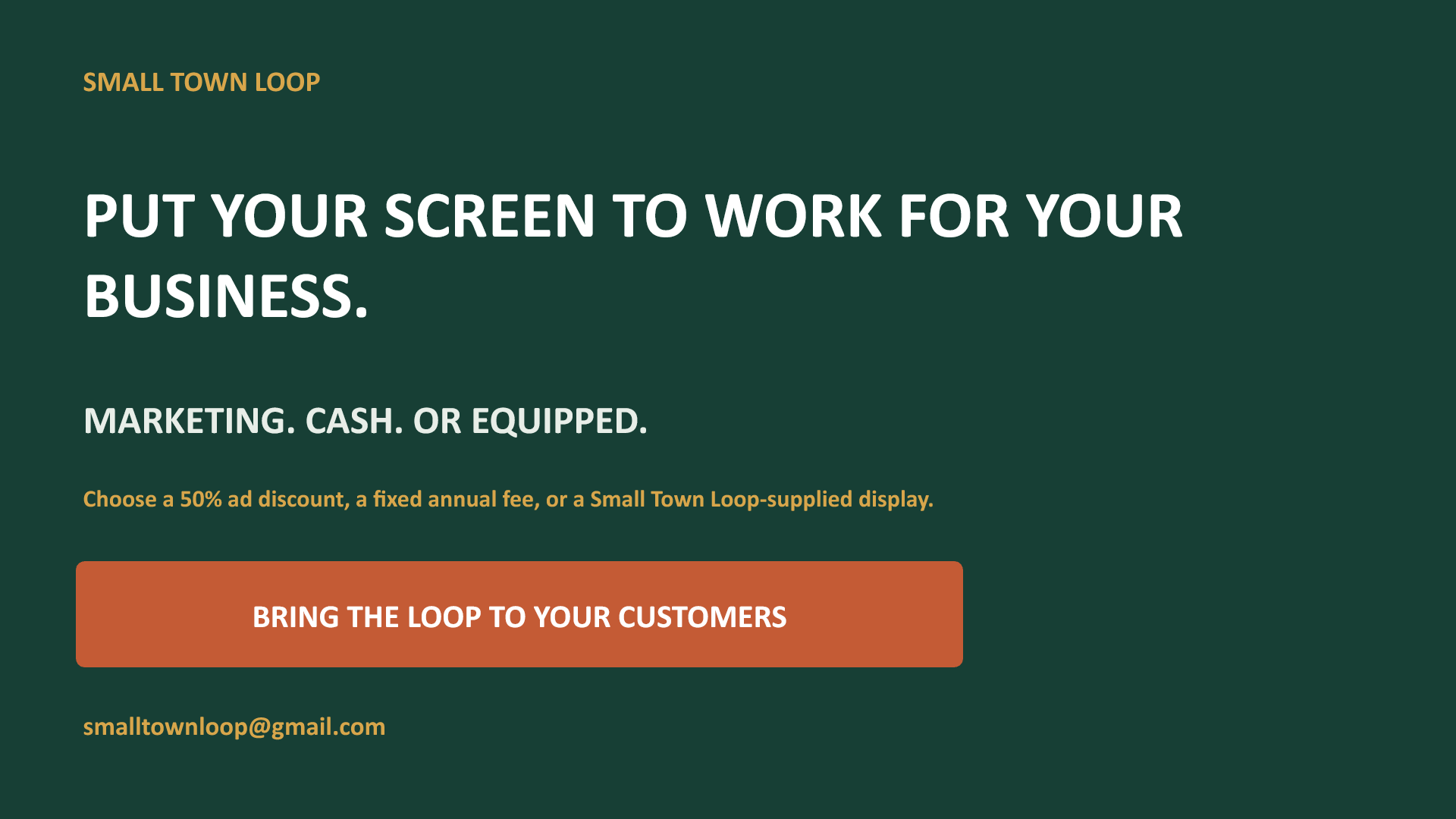 Screen partner invitation digital display advertisement